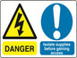 Dual Warning A7 stickers (4x74mm x 105mm) Health And Safety Warning Sticker Latex Printed Various Designs Available MULTI001-40