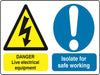 Dual Warning A7 stickers (4x74mm x 105mm) Health And Safety Warning Sticker Latex Printed Various Designs Available MULTI001-40