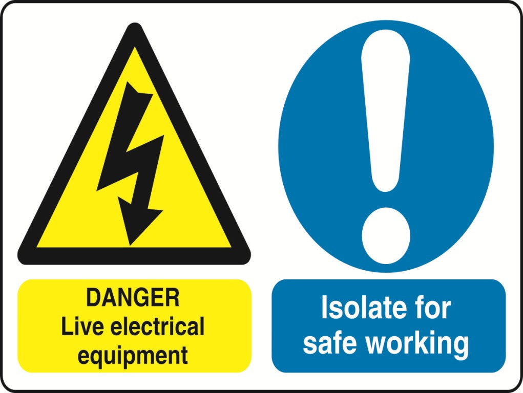 MULTI001-40 Dual Warning Labels Various Designs and Sizes Available