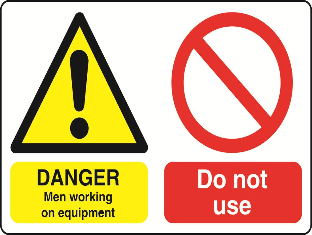 MULTI001-40 Dual Warning Labels Various Designs and Sizes Available