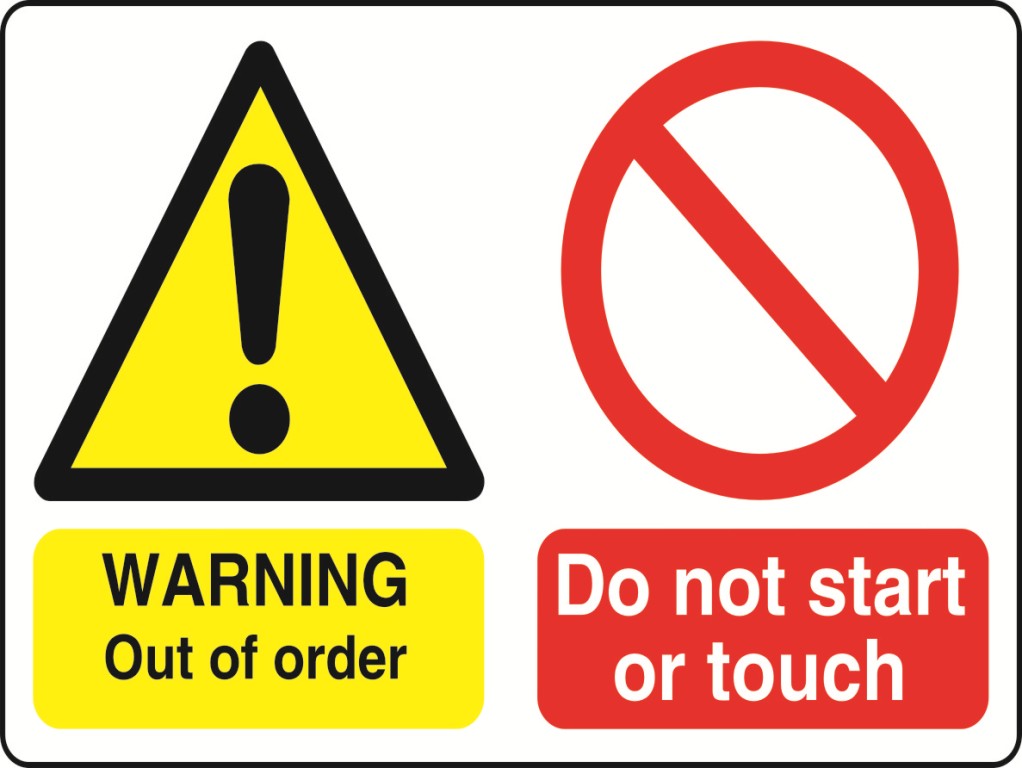 MULTI001-40 Dual Warning Labels Various Designs and Sizes Available