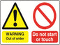 Dual Warning A7 stickers (4x74mm x 105mm) Health And Safety Warning Sticker Latex Printed Various Designs Available MULTI001-40