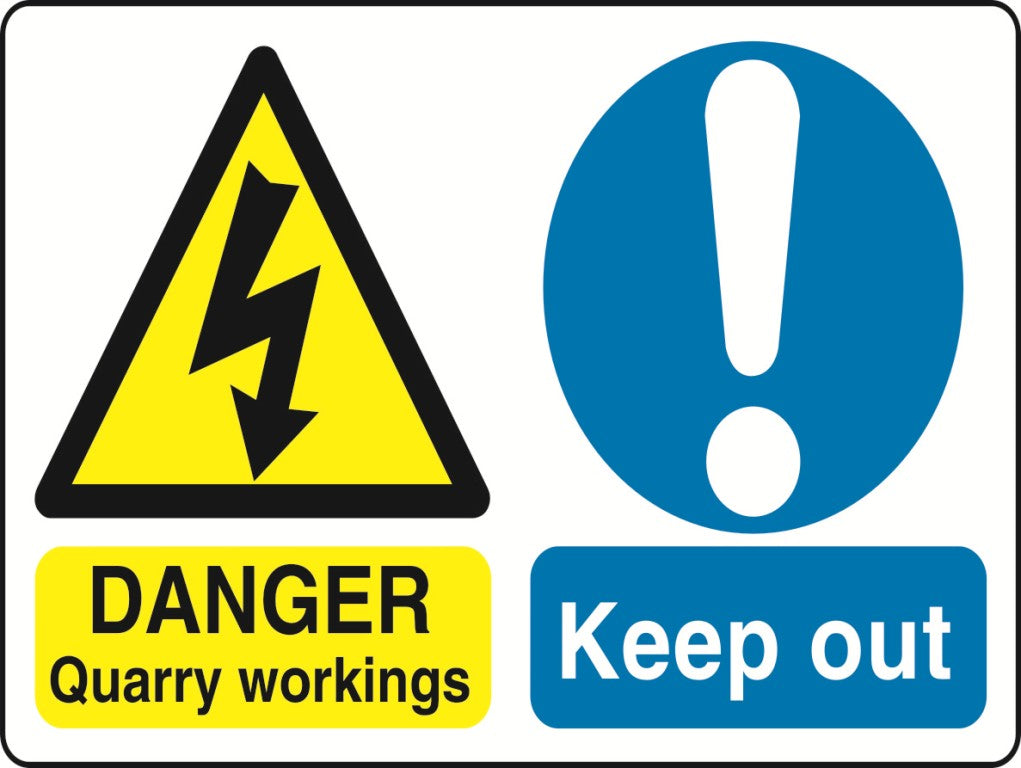 MULTI001-40 Dual Warning Labels Various Designs and Sizes Available