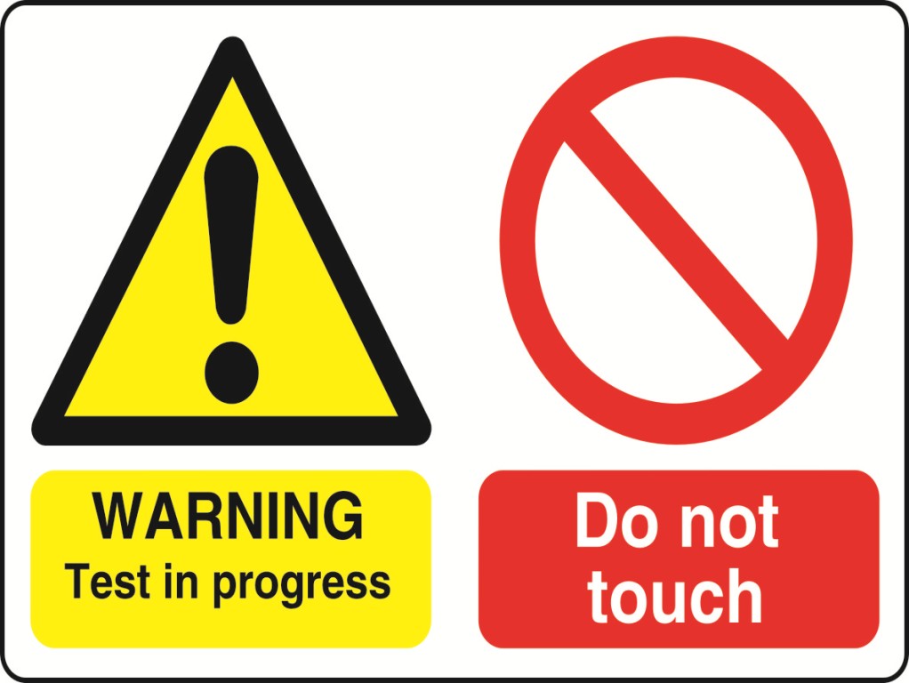 MULTI001-40 Dual Warning Labels Various Designs and Sizes Available