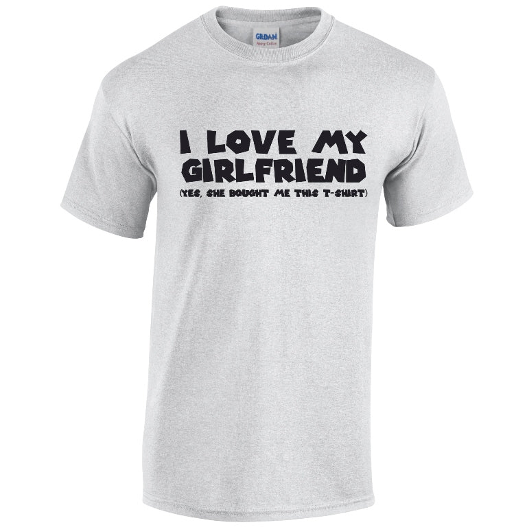 NE001090 I Love My Girlfriend Unisex Cotton T-shirts Various Sizes & Colours Available