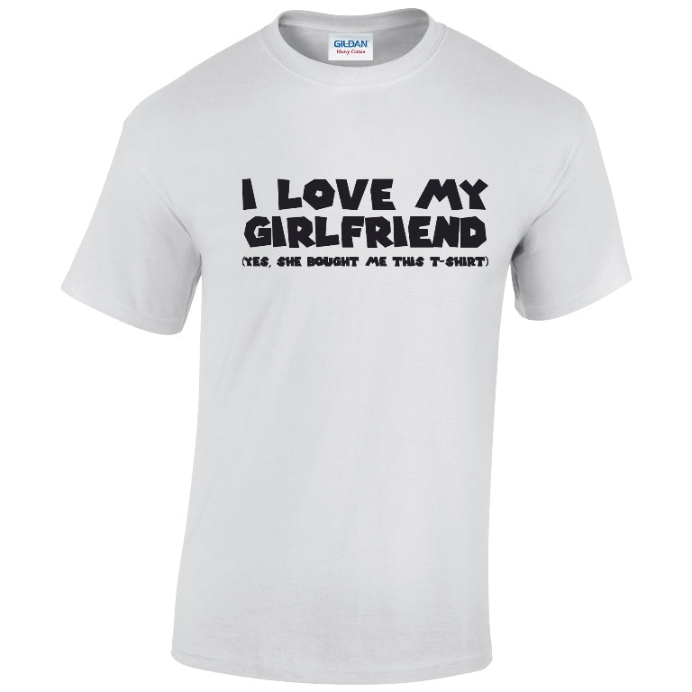NE001090 I Love My Girlfriend Unisex Cotton T-shirts Various Sizes & Colours Available