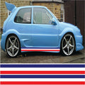 NEO01184 French 3 colour side stripes laminated Universal sticker graphics decal
