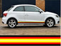 NEO01185 German 3 colour side stipes laminated for Audi A1 sticker graphics decal