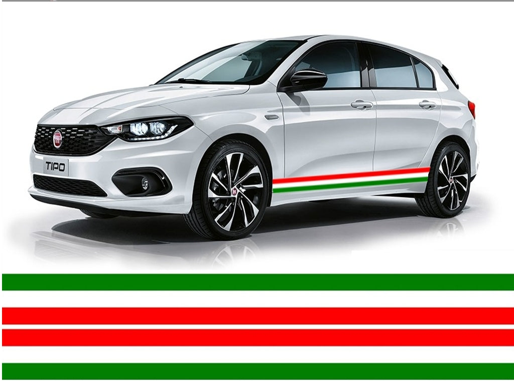 NEO01186 Italian 3 colour side stripes laminated Universal sticker graphics decal
