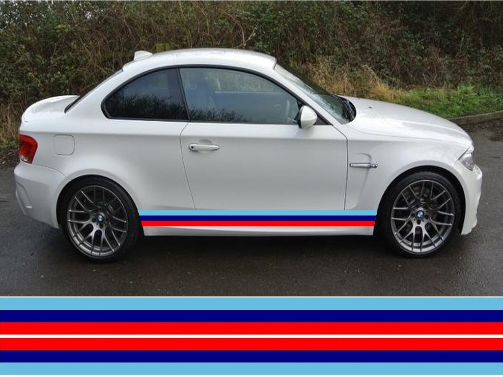 NEO01187 Bmw Tri-Colour side stripes laminated Universal sticker graphics decal
