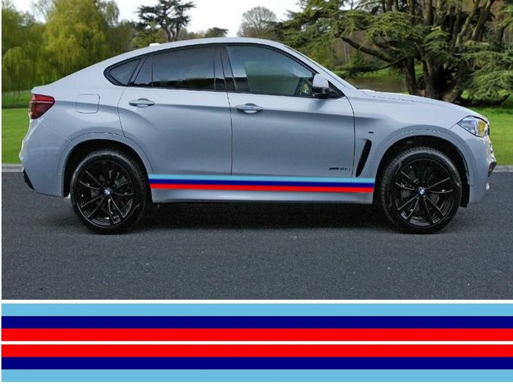 NEO01187 Bmw Tri-Colour side stripes laminated Universal sticker graphics decal