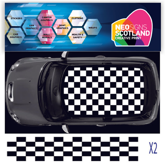 NEO00339 Mini chequered flag roof