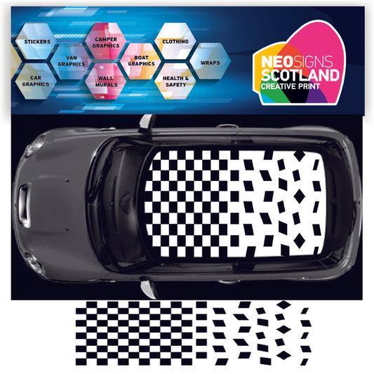 NEO00340 Mini crazy chequered flag roof