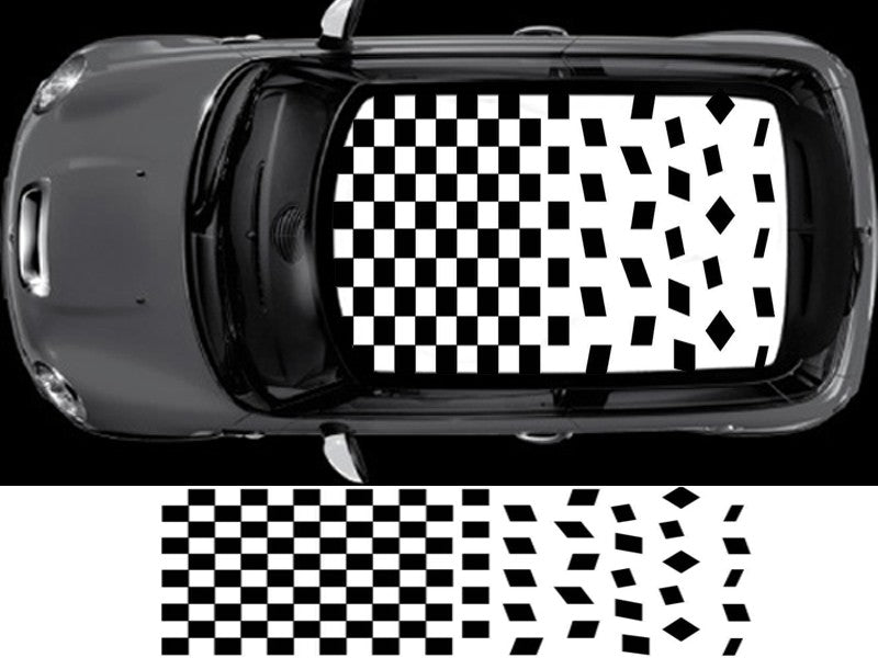NEO00340 Mini crazy chequered flag roof