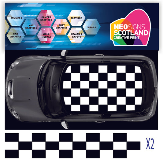 NEO00382 Mini large chequered flag roof