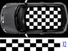 NEO00382 Mini large chequered flag roof