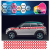 NEO00419 6m chequered stripe for mini cooper graphics decals stickers