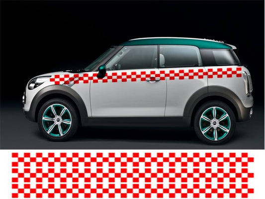 NEO00419 6m chequered stripe for mini cooper graphics decals stickers