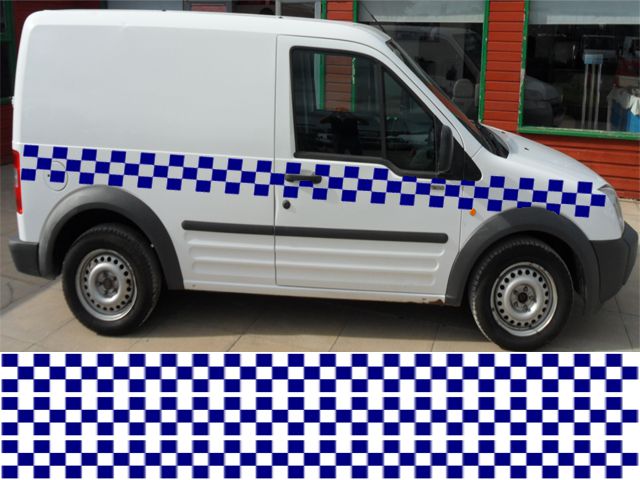 6m Checker For Transit Connect Caddy Berlingo Partner Graphics Various Designs Available
