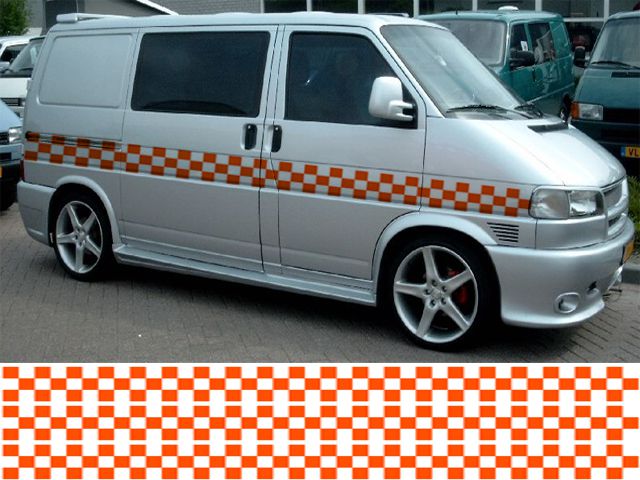 6m Checker For Transit Connect Caddy Berlingo Partner Graphics Various Designs Available