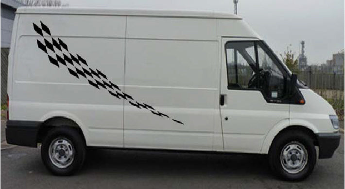6m Checker For Transit Connect Caddy Berlingo Partner Graphics Various Designs Available