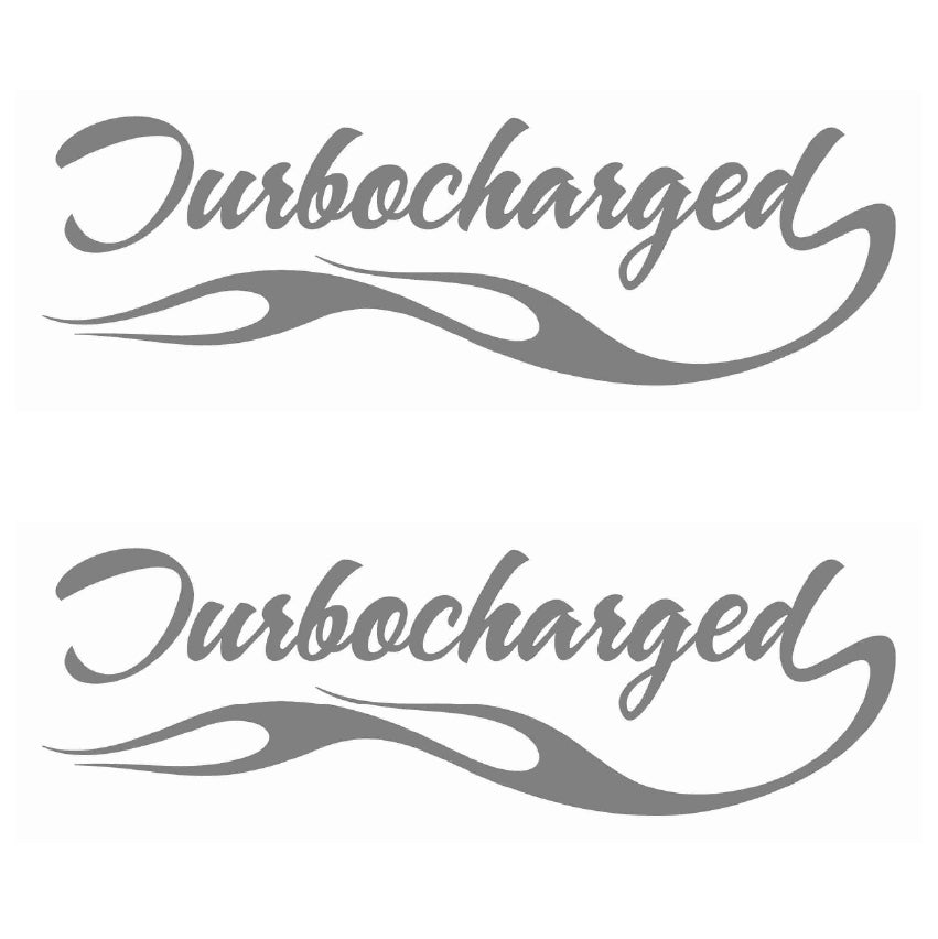 NEO00590-00640 Supercharged Fancy Flame Car Bike Van Truck Boat Vinyl Graphic Sticker Decal Various Designs Available