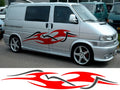 Campervan Stripes And Flames 1