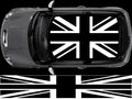 NEO00941A Black Union Jack flag roof for mini