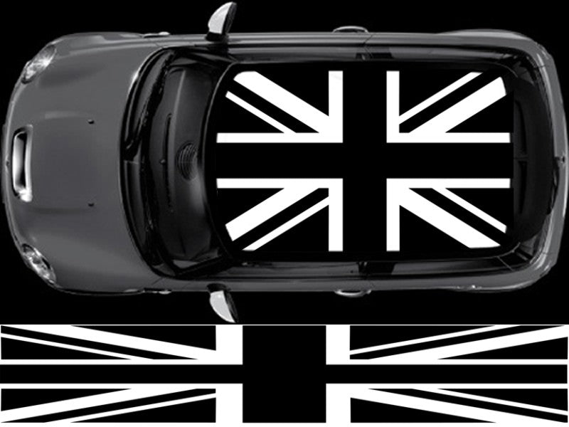 NEO00941A Black Union Jack flag roof for mini