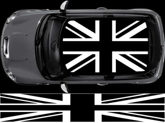 NEO00941A Black Union Jack flag roof for mini