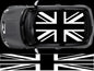 NEO00941A Black Union Jack flag roof for mini