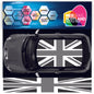 NEO00941C Silver and Gunmetal Union Jack flag roof for mini