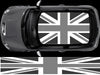 NEO00941C Silver and Gunmetal Union Jack flag roof for mini