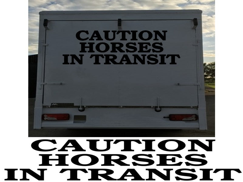 Caution Horses Sign Sticker Various Designs Available