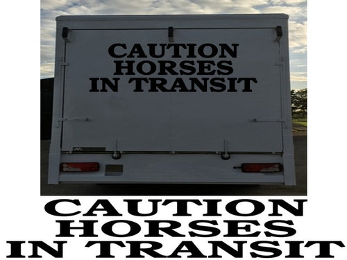 Caution Horses Sign Sticker Various Designs Available