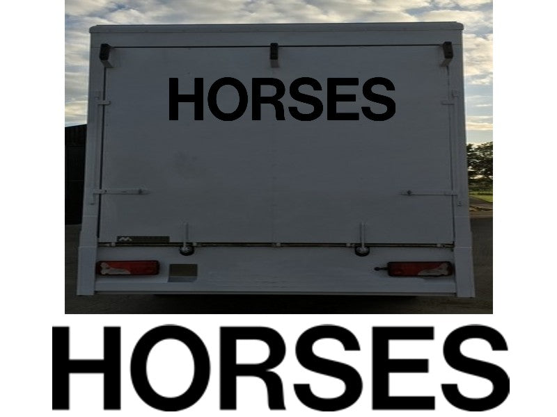 Caution Horses Sign Sticker Various Designs Available