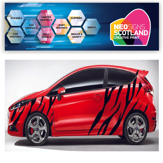NEO00945A Tiger stripes 1 kit vinyl Fiesta 1 colour