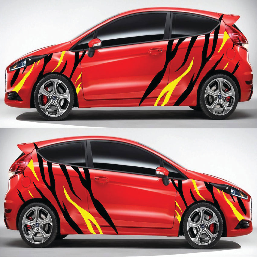NEO00945B Tiger Stripes For Ford Fiesta Two Colour