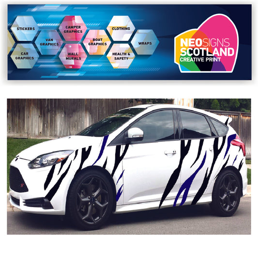 NEO00946B Tiger Stripes 2 Vinyl For Fiesta 2 Colour