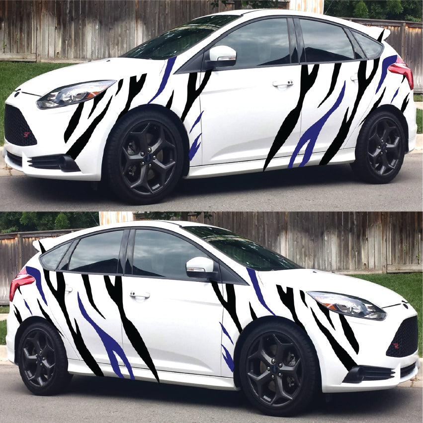 NEO00946B Tiger Stripes For Ford Focus Two Colour