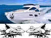 NEO00948 Nasty shark x 2 boat graphics stickers decals custom jestski caravan car