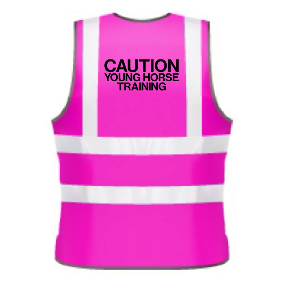 NEO00951K Caution Young Horse Training Kids Hi-Viz Vests 4 Colours Available