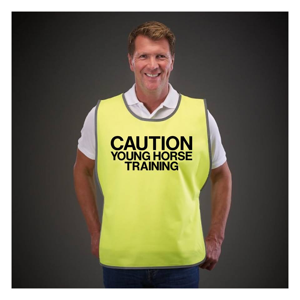 NEO00951T Caution Young Horse Training Hi-Viz Tabard