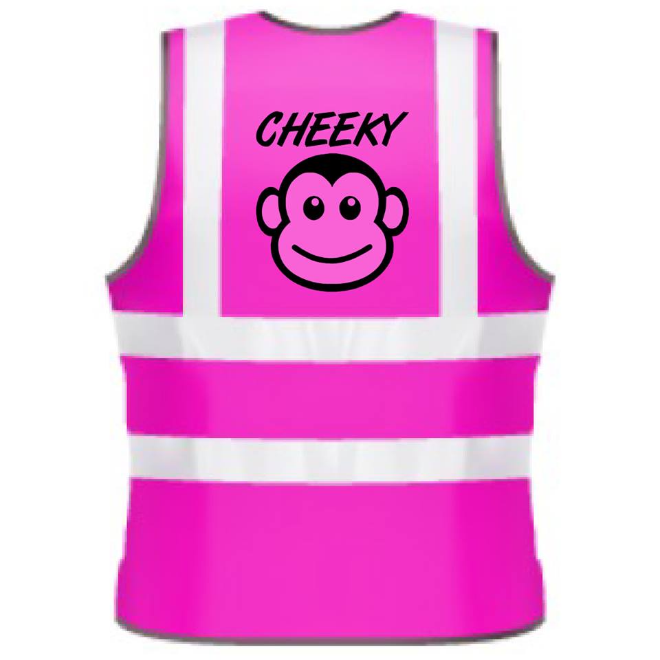 NEO00975K Cheeky Monkey Kids Hi-Viz Vests 4 Colours Available