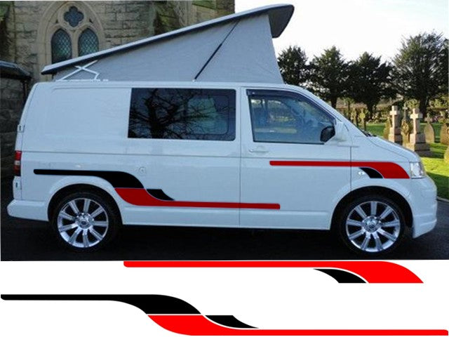 Campervan Stripes And Flames 1