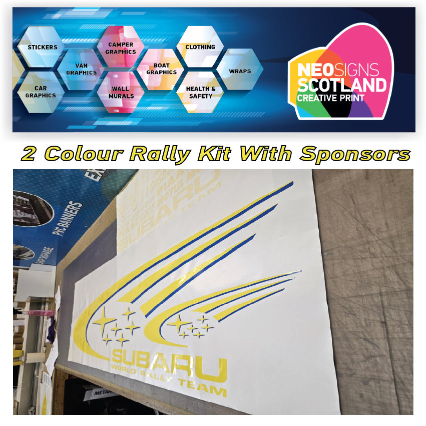 Subaru World Rally Kit 2 Colour with Sponsors for Subaru Impreza wrx sti graphics stickers decals Graphic