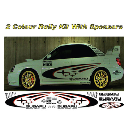 Subaru World Rally Kit 2 Colour with Sponsors for Subaru Impreza wrx sti graphics stickers decals Graphic