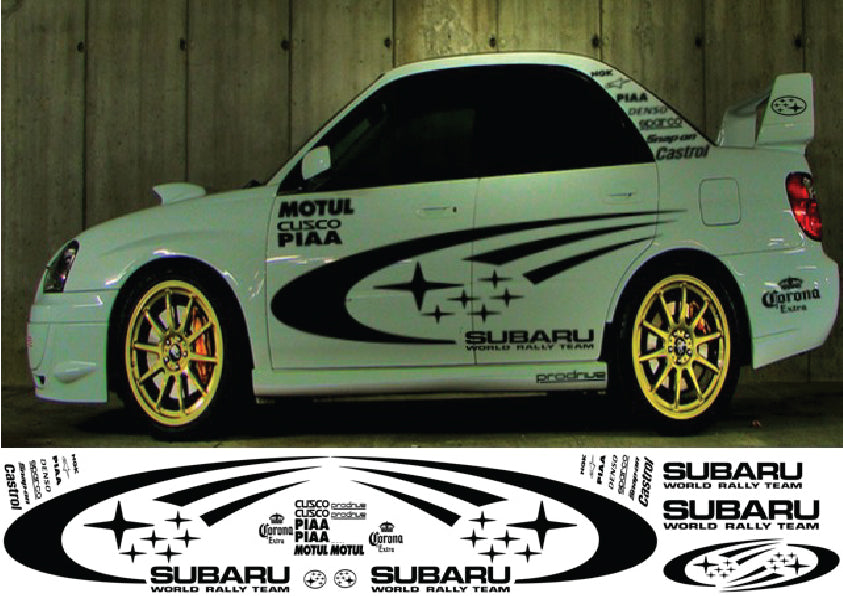 Subaru World Rally Kit With Sponsors for Subaru Impreza wrx sti graphics stickers decals Graphic