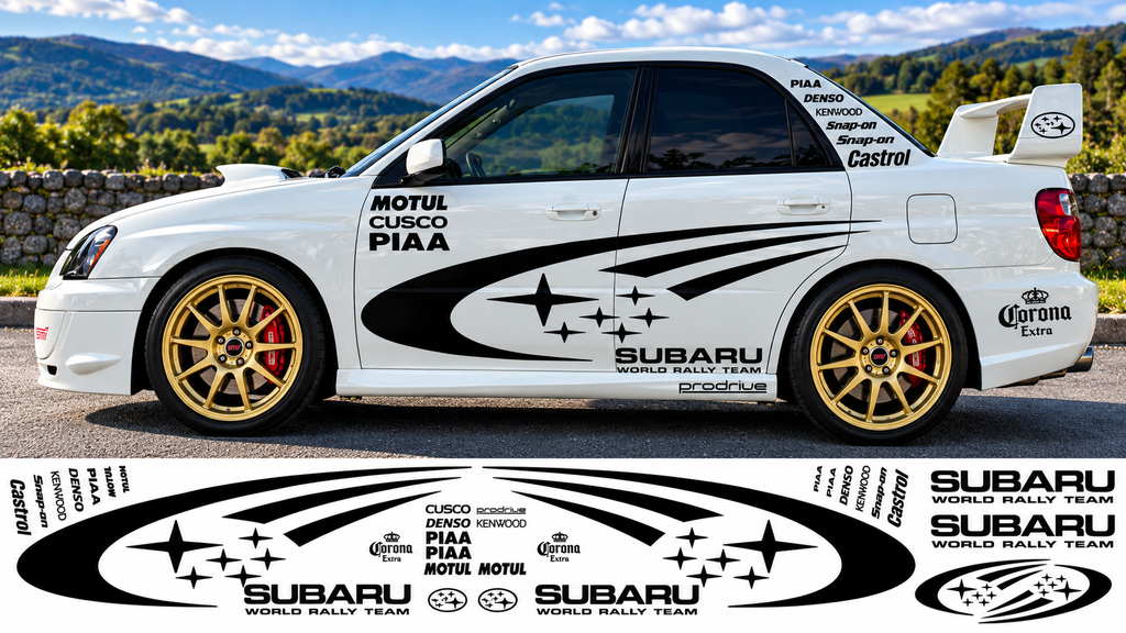 Subaru World Rally Kit With Sponsors for Subaru Impreza wrx sti Gloss  & Matt Colours Only