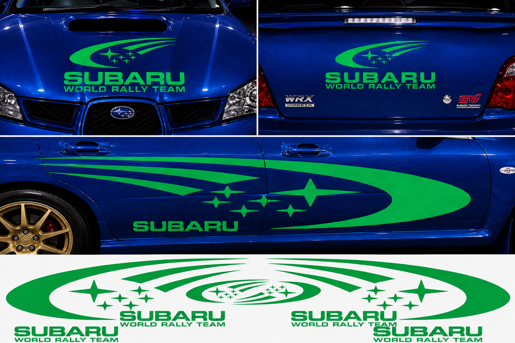 Subaru World Rally Kit for Subaru Impreza wrx sti Fluorescent Vinyl Only